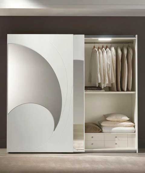 Armadio Adone Bianco 2 ante specchio - Eurodesign